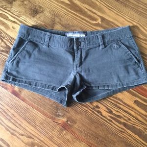 Abercrombie & Fitch dark olive mini shorts